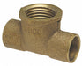 Tee Bronze Cup1/2 Cup1/2 FNPT3/8 