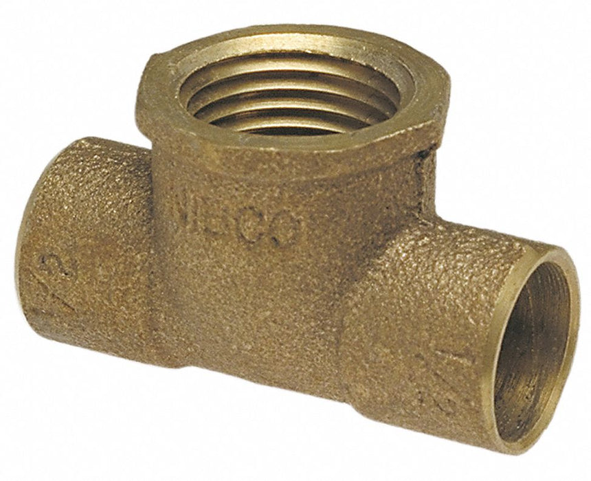 Tee Bronze Cup 2  Cup 2  FNPT 3/4 