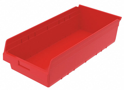 H2370 Shelf Bin Red Plastic 6 in