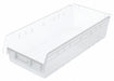 Shelf Bin Clear Plastic 6 in