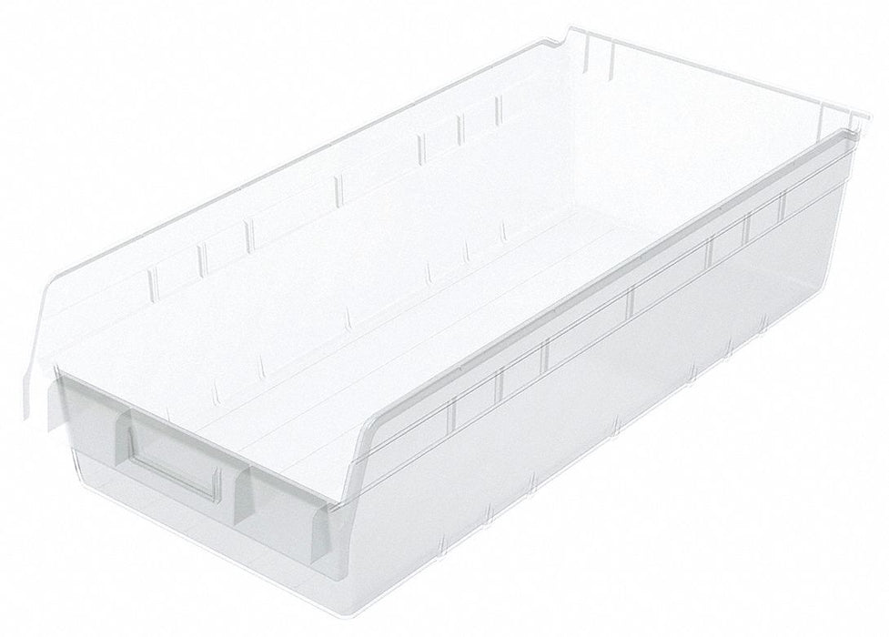 Shelf Bin Clear Plastic 6 in