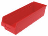 H2373 Shelf Bin Red Plastic 6 in