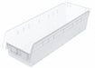 Shelf Bin Clear Plastic 6 in