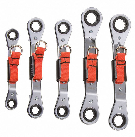 Box End Wrench Set Fll Plsh Offset SAE