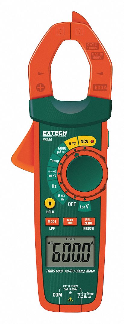 Clamp Meter -40degto1832degF 1-3/16inJaw