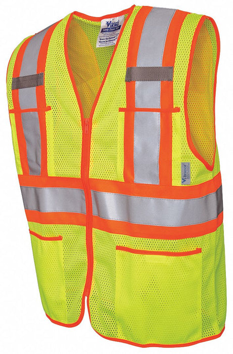 Hi-Vis Vest Lime Polyester Mesh L