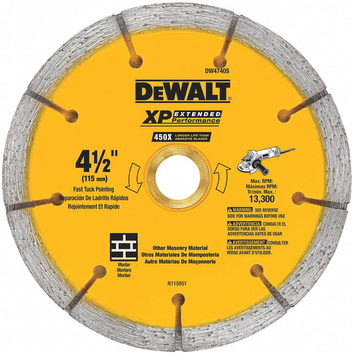 DiamondSawBlade Diam 4.5 Thick 0.25 