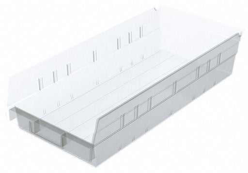 Shelf Bin Clear Indstr Grd Poly 4 in