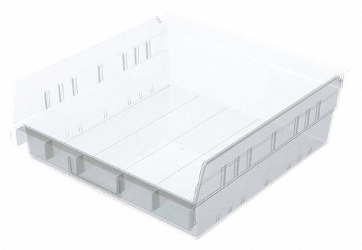 Shelf Bin Clear Indstr Grd Poly 4 in