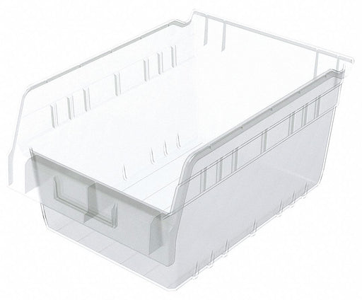 Shelf Bin Clear Plastic 6 in
