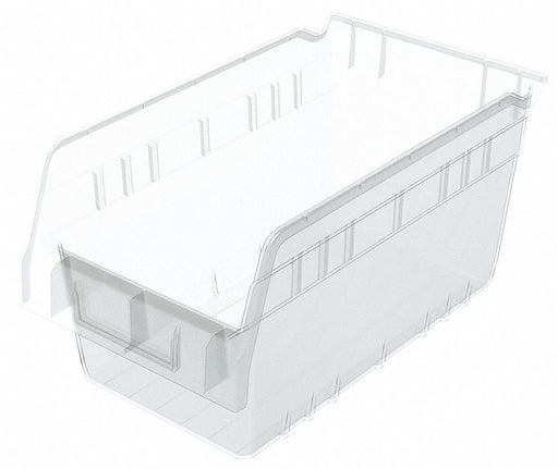 Shelf Bin Clear Plastic 6 in