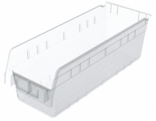 Shelf Bin Clear Plastic 6 in