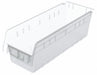 Shelf Bin Clear Plastic 6 in