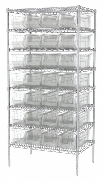 Bin Shlvng 24inx74inx36in Clear