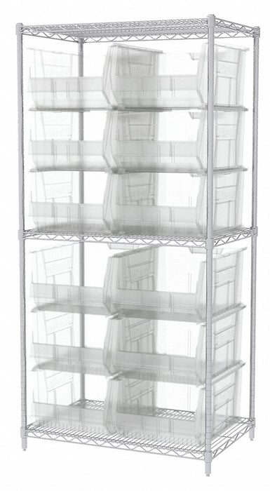 Bin Shlvng 24inx74inx36in Clear