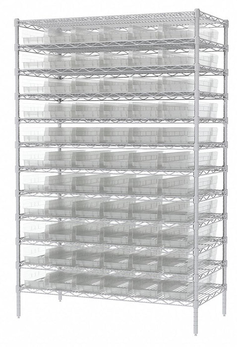 Bin Shlvng 24inx74inx48in Clear