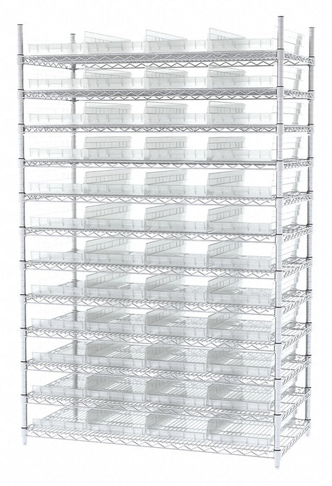 Bin Shlvng 24inx74inx48in Clear