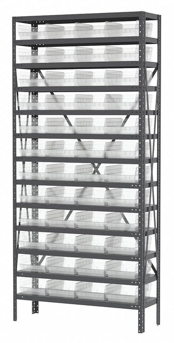 Bin Shlvng 12inx79inx36in Clear