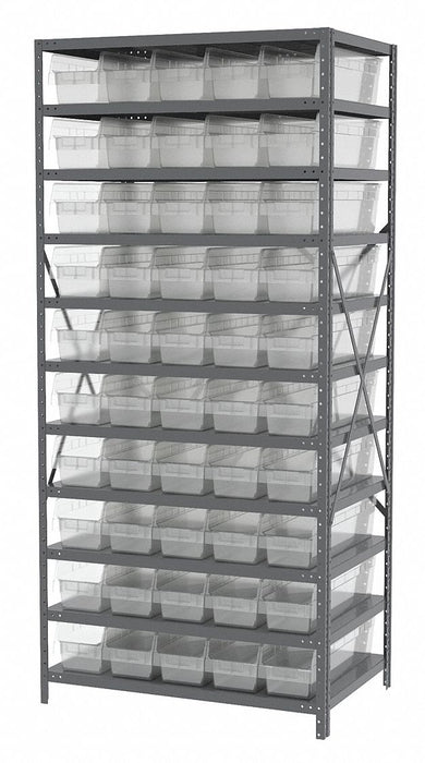 Bin Shlvng 24inx79inx36in Clear