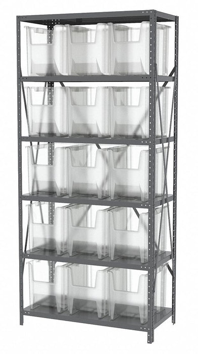 Bin Shlvng 18inx79inx36in Clear