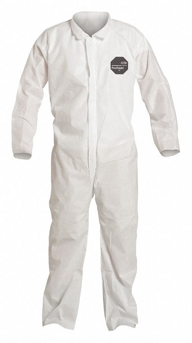 H3322 Collared Coveralls XL White SMS PK25