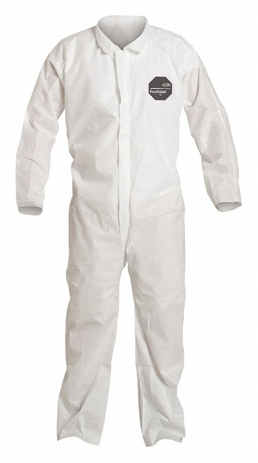 H3322 Collared Coveralls 3XL White SMS PK25