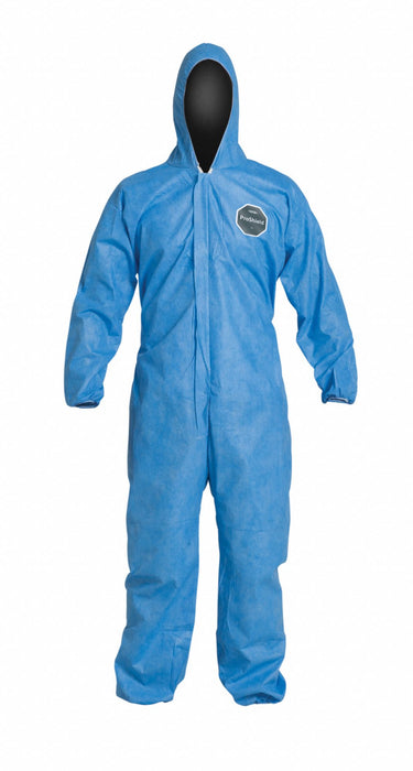 H3337 Hooded Coveralls 2XL Blue SMS PK25