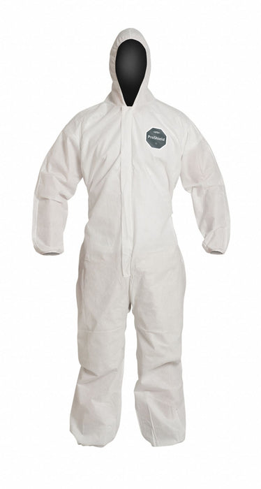 H3337 Hooded Coveralls M White SMS PK25