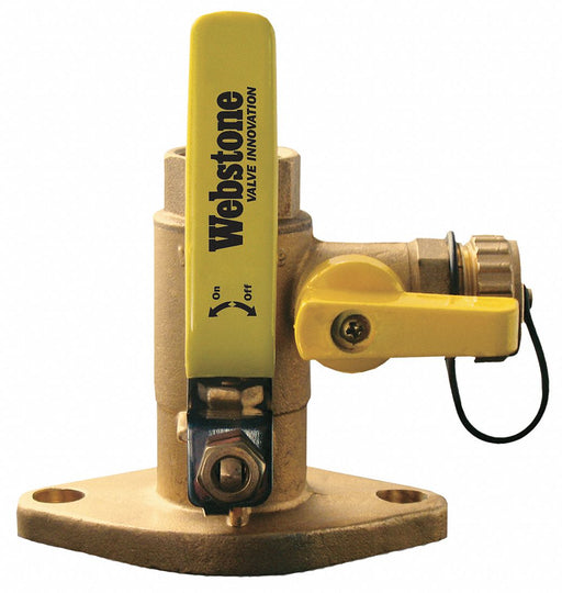 Flange Ball Valve w/Drain 1 In