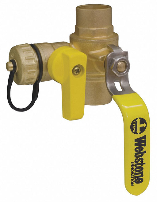 Brass w/Drain 3-Way CupxHose 3/4 in