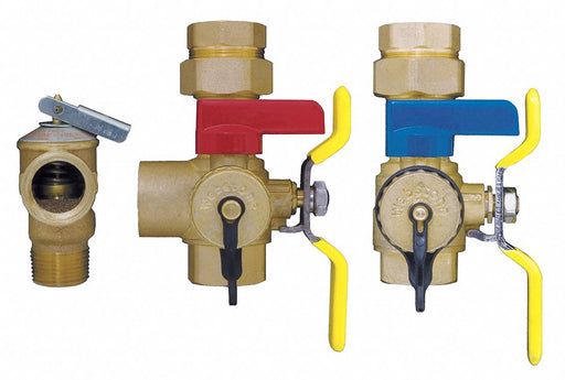 Tankless Water Heater Valve 3/4 In Brass