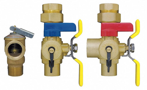 Tankless Water Heater Valve 1 in Brass