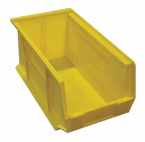 Hang and Stack Bin Yellow Plastic 7 in