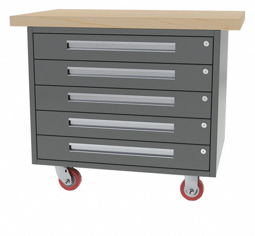 Mobile Cab Bench Butcher Block 38 W 28 D