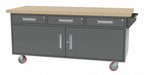 Mobile Cab Bench Butcher Block 75 W 30 D