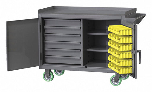 Mobile Cabinet Bench Steel 36 W 24 D
