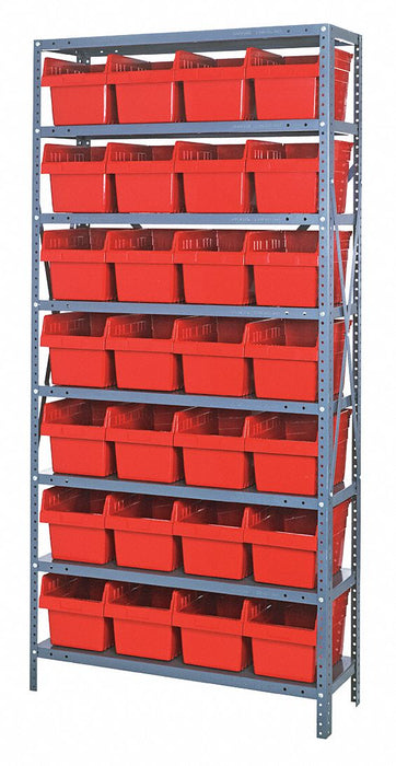 G7420 Bin Shlvng 12inx75inx36in Red