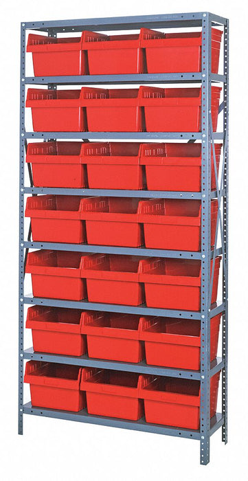 G7421 Bin Shlvng 12inx75inx36in Red