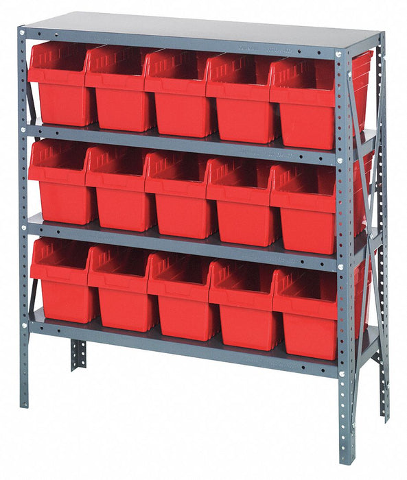 G7416 Bin Shlvng 12inx39inx36in Red
