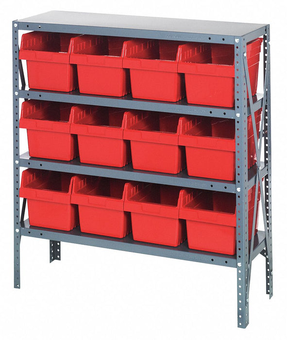 G7417 Bin Shlvng 12inx39inx36in Red