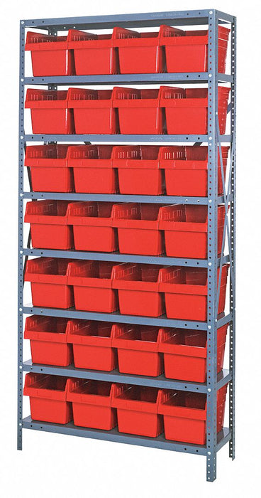 H2213 Bin Shlvng 18inx75inx36in Red
