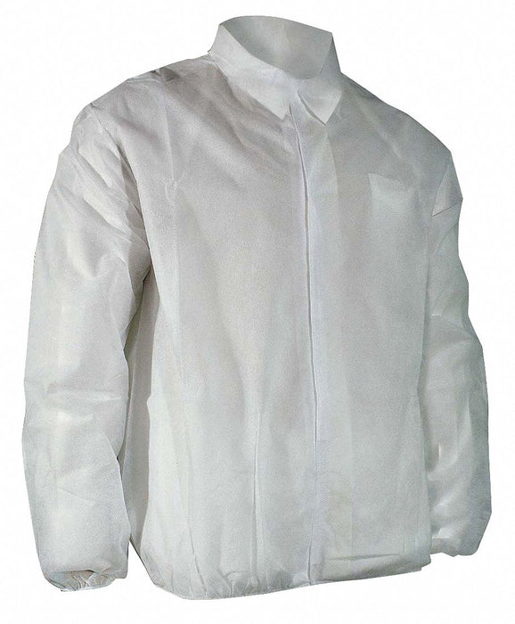 Lab Coat White Hook-and-Loop L PK50