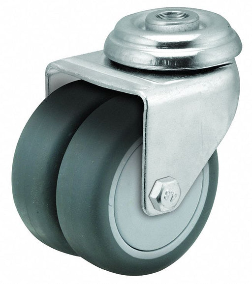 Low-Profile Easy-Turn Bolt-Hole Caster