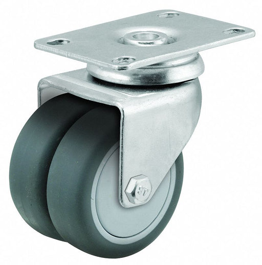 Plate Caster Swivel Rubber 2 7/8 H