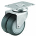 Plate Caster Swivel Rubber 2 7/8 H