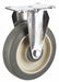 Plate Caster Rigid Rubber 6 3/16 H