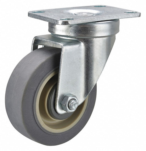 Plate Caster Swivel Rubber 7 1/4 H