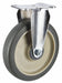 Plate Caster Rigid Rubber 7 1/4 H