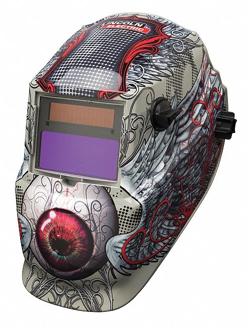Welding Helmet Shade 9 to 13 Tan/Red