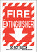 Fire Ext Sign 10X7 Black and Wt/Red